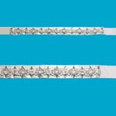 Menyasszonyi strasszos őv szatén szalagon - SILVER/WHITE